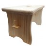 Children's Rectangular Wooden Stool Angled View