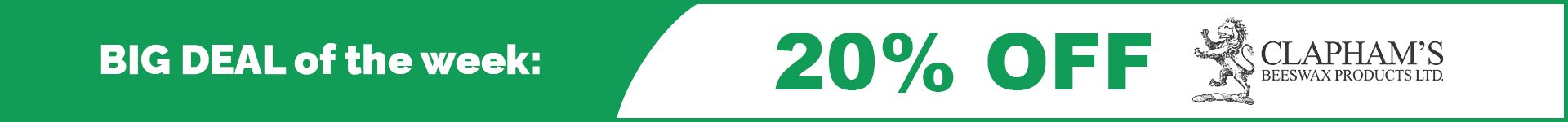 BDOTW: 20% Off Claphams Finishes-Large