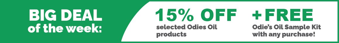 BDOTW: 15% Off Odie's Oil and free sample kit-Medium