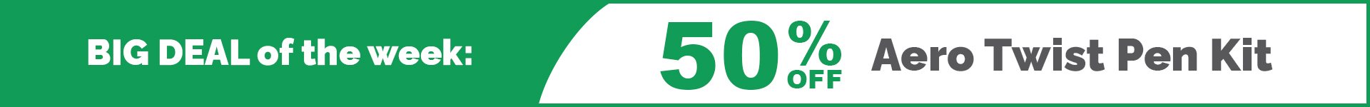 BDOTW: Aero Twist Pen Kit - Gold/Chrome 50% Off-Large