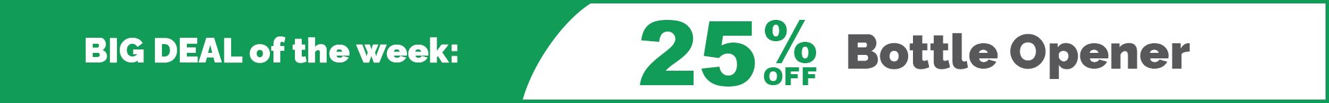 BDOTW: Bottle Opener-Nickel Plated 25% Off-Large